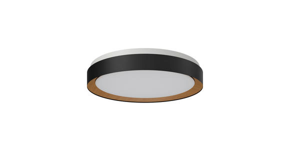 LED-DECKENLEUCHTE Nashville 48/8 cm  - Schwarz/Sonoma Eiche, Basics, Kunststoff/Metall (48/8cm) - Novel
