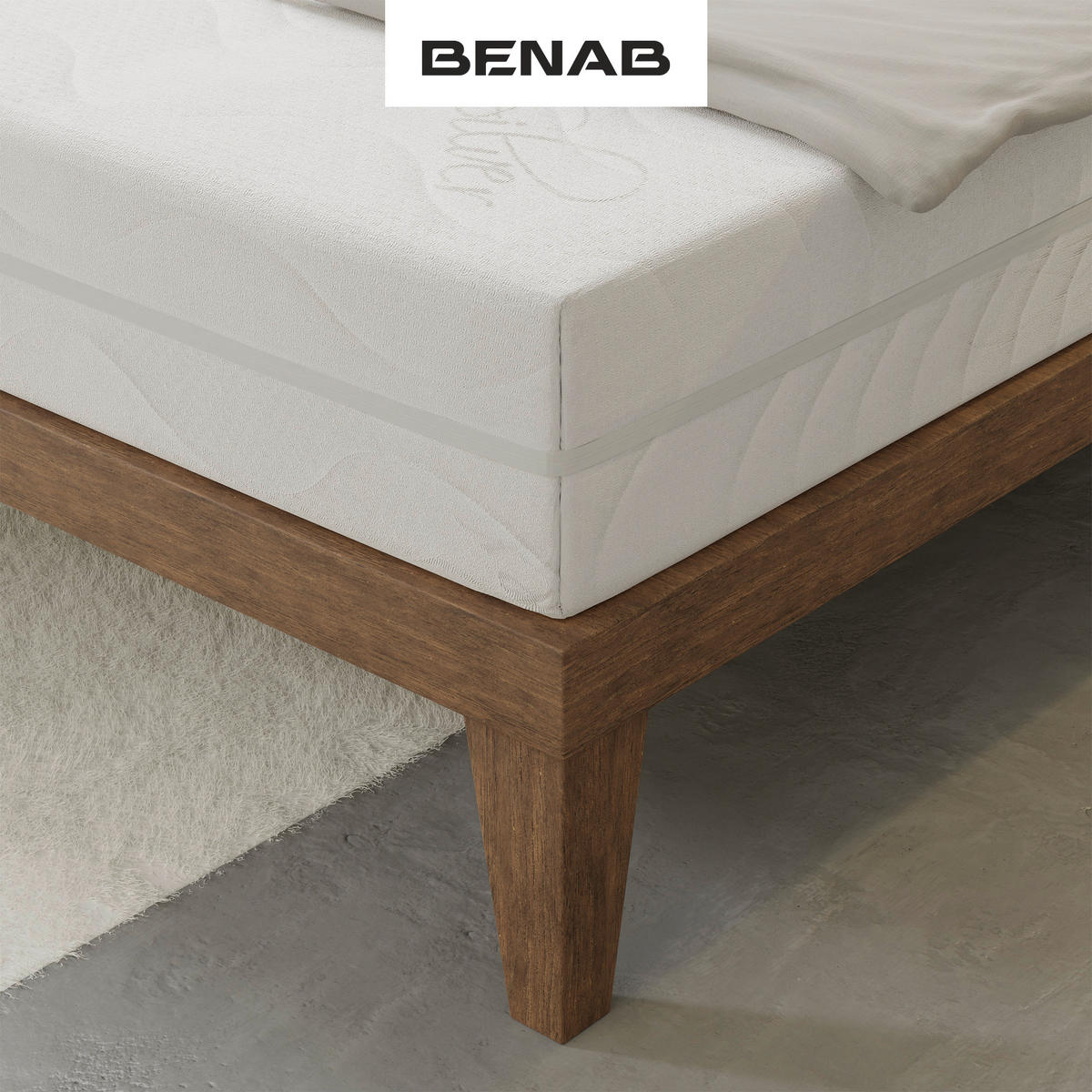 WENDEMATRATZE mit Kokosfaser 140/200 cm Höhe ca. 22 cm 7 -Zonen - Weiß, LIFESTYLE, Textil (140/200cm) - MID.YOU