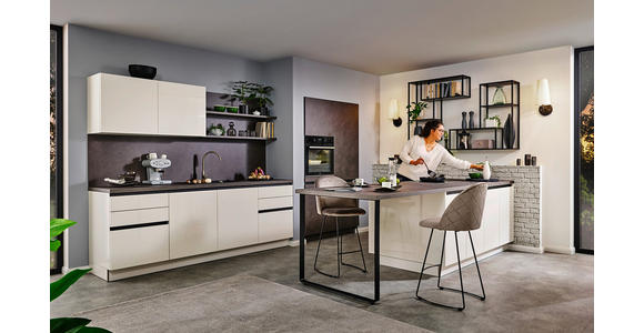 EINBAUKÜCHE   - Weiß, Design, Holzwerkstoff - Dieter Knoll