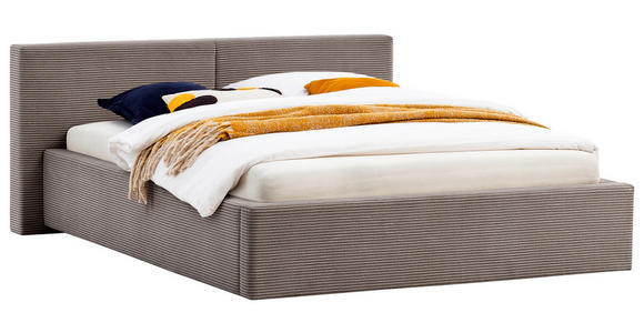 POLSTERBETT Lattenrost, Bettkasten Taupe 140/200 cm  - Taupe, Basics, Holz/Textil (140/200cm) - Xora