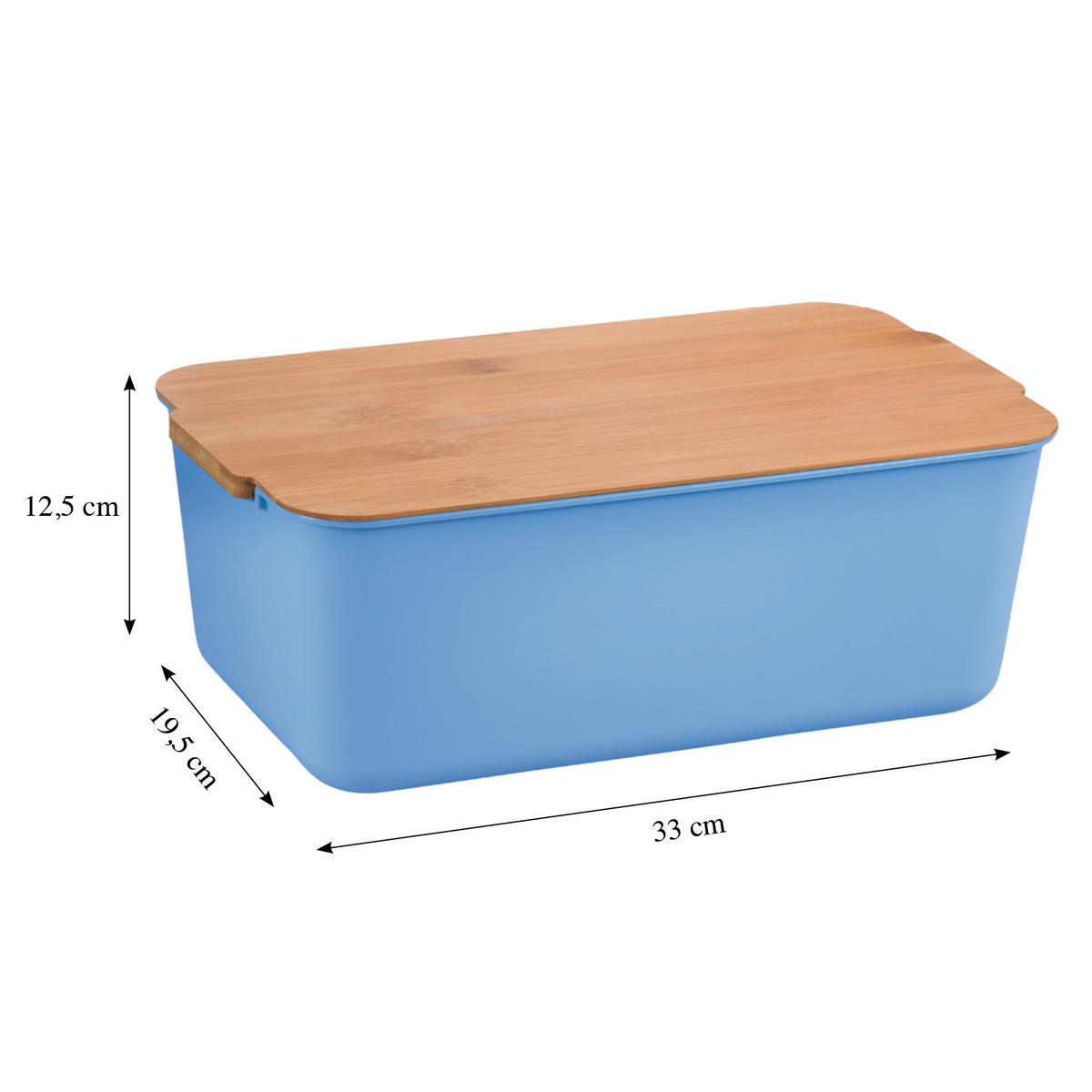 BROTBOX - Naturfarben/Hellblau, Basics, Naturmaterialien/Kunststoff (30.5/18.5/12cm) - Kesper
