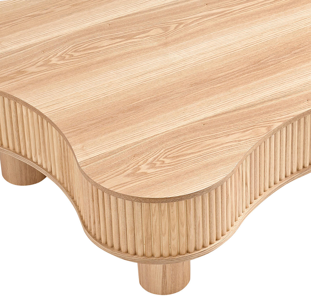 COUCHTISCH furniert 116/77/32 cm Freiform Naturfarben  - Naturfarben, MODERN, Holzwerkstoff (116/77/32cm) - Livetastic