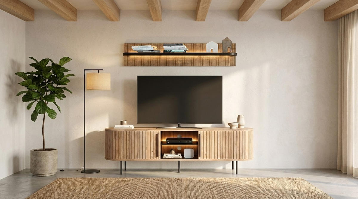 LOWBOARD  in  - Grau, KONVENTIONELL, Holz/Metall (175cm) - Livetastic