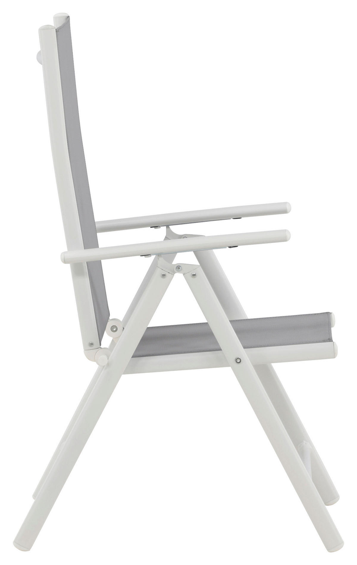 UTESTOLAR SET i metall, textil grå, vit  - vit/grå, Klassisk, metall/textil (55/108/62cm) - Gardenson