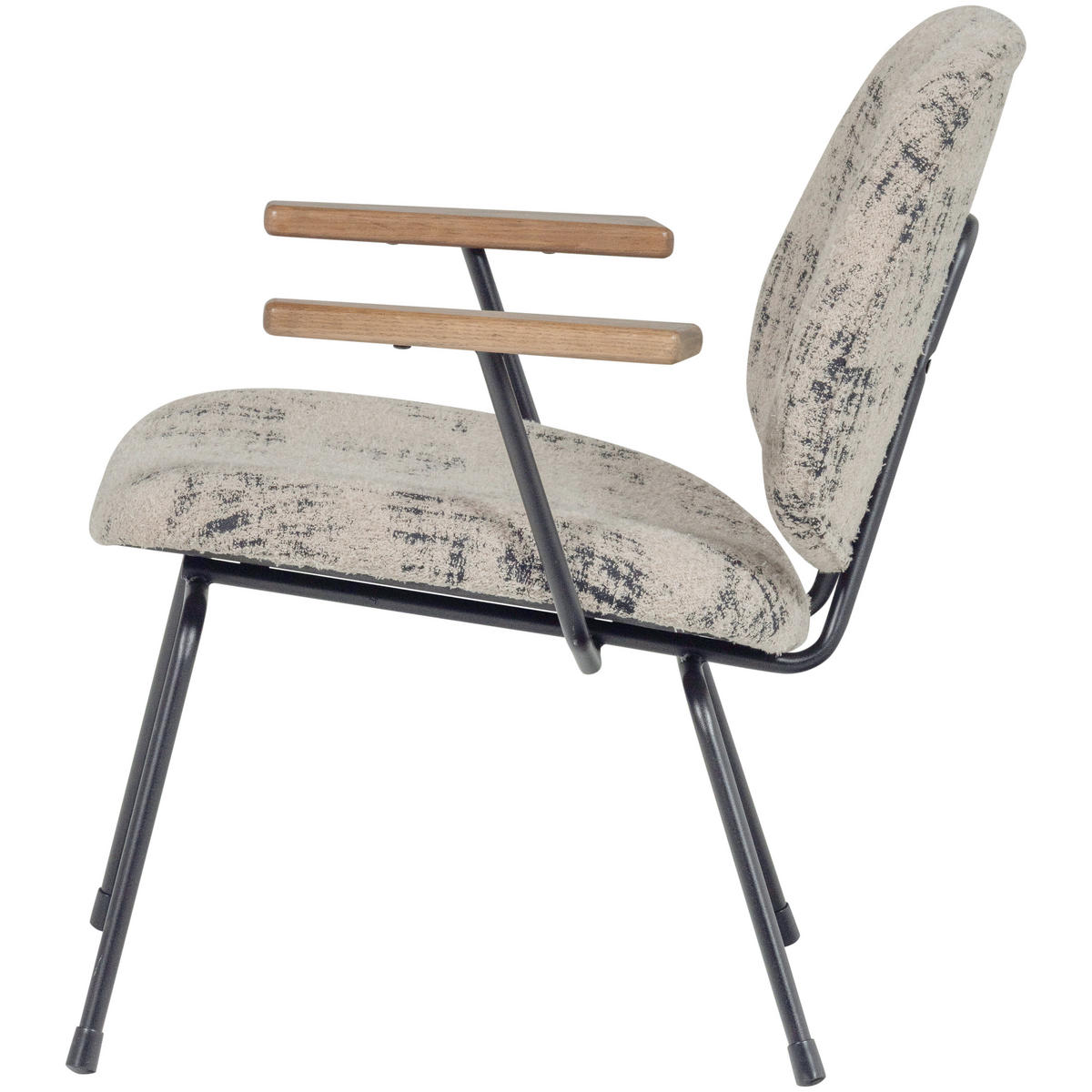 SESSEL in Chenille Beige  - Beige/Schwarz, Design, Holz/Textil (69/69/64cm) - Livetastic