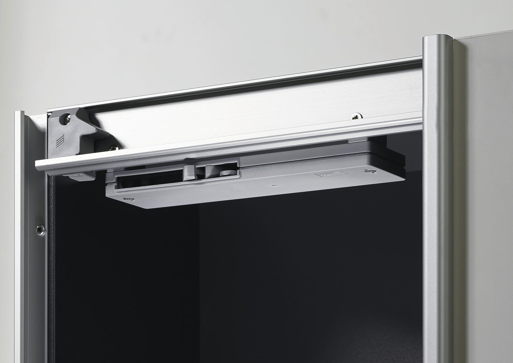 TÜRDÄMPFER 17,5/1,5/5,7 cm 2-teilig Silberfarben  - Silberfarben, Kunststoff/Metall (17,5/1,5/5,7cm) - Carryhome
