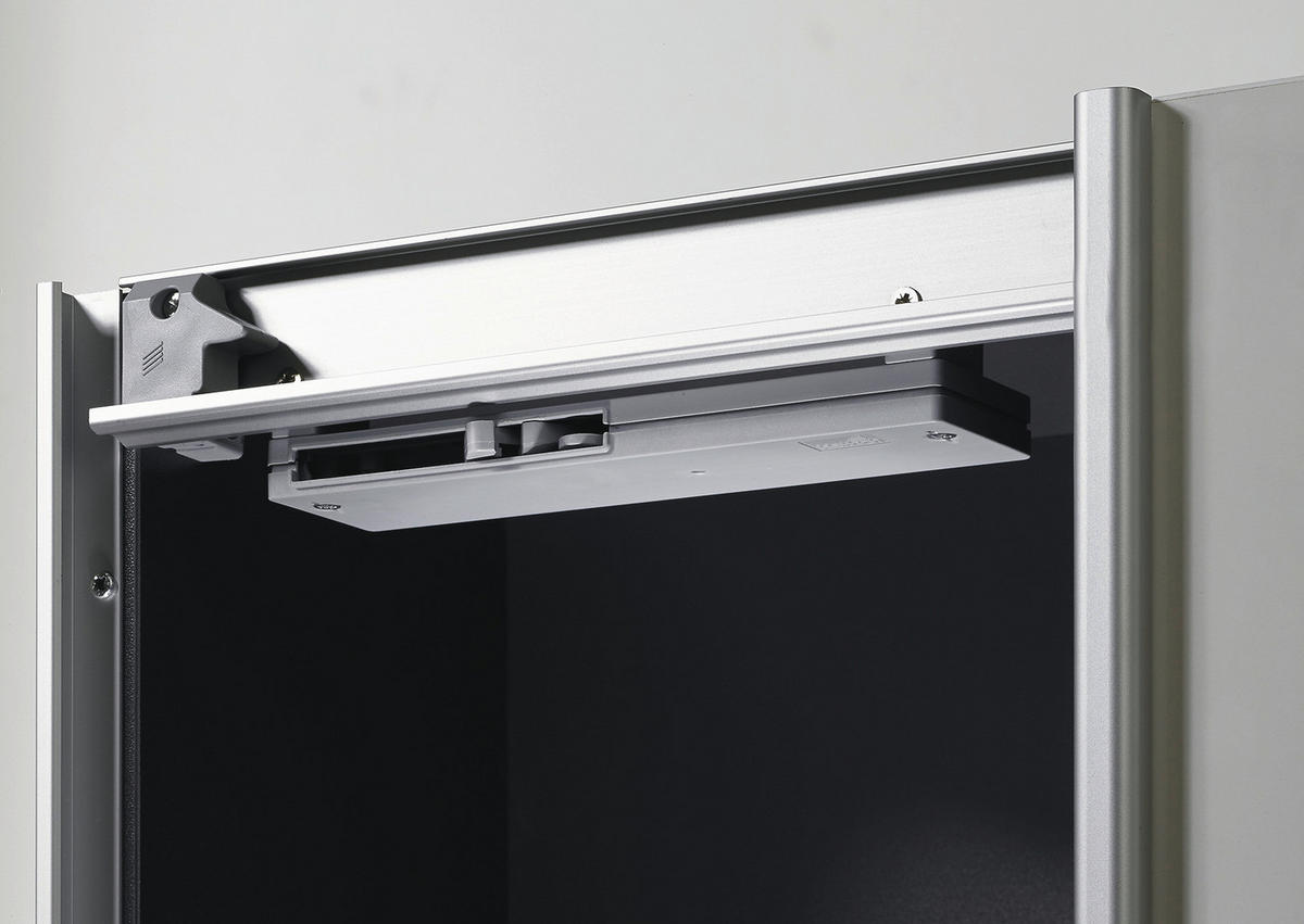 TÜRDÄMPFER 17,5/1,5/5,7 cm 2-teilig Silberfarben  - Silberfarben, Kunststoff/Metall (17,5/1,5/5,7cm) - Carryhome