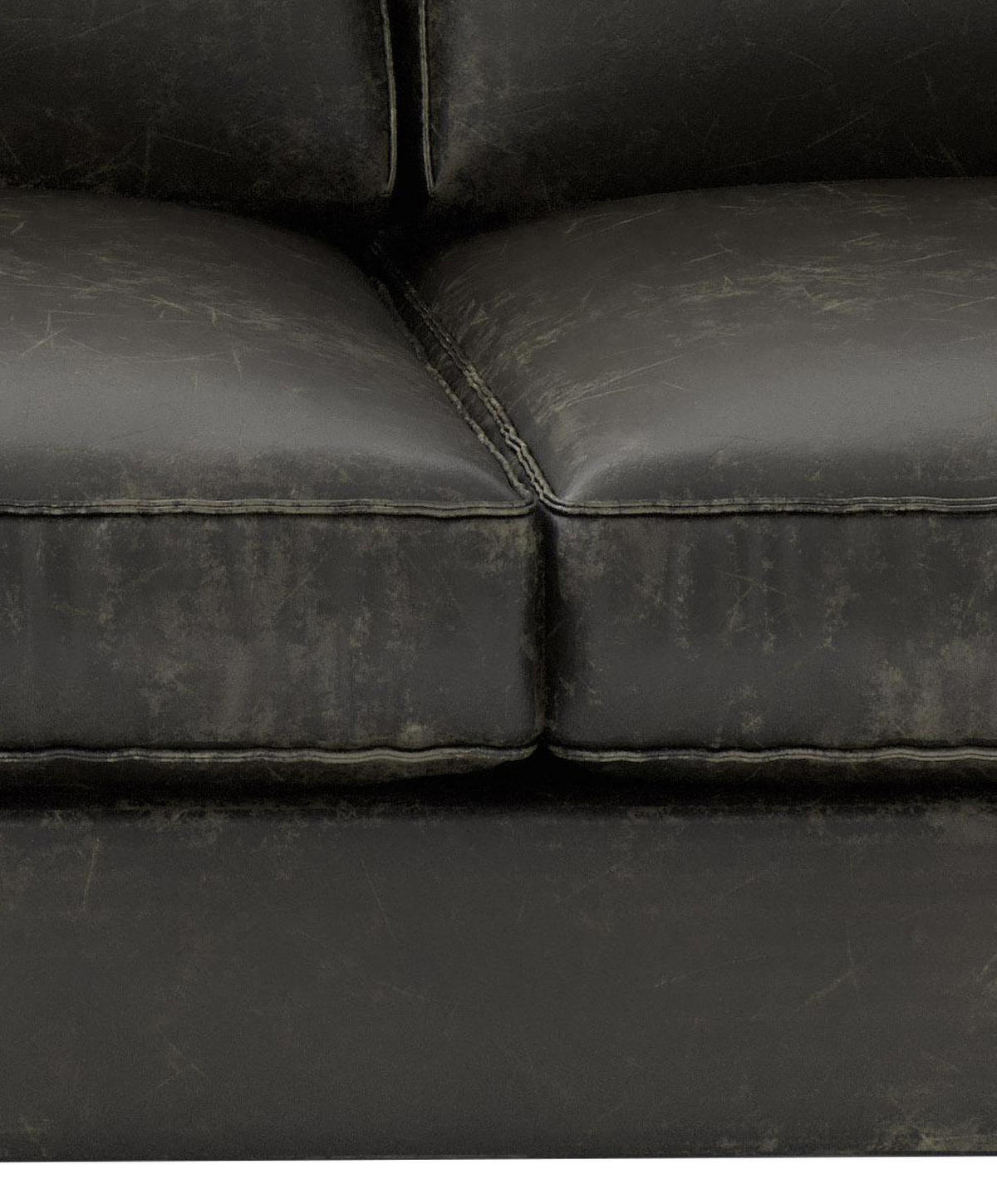 ECKSOFA Packo Olivgrün Lederlook, Flachgewebe  - Schwarz/Olivgrün, Design, Textil/Metall (160/265cm) - Livetastic