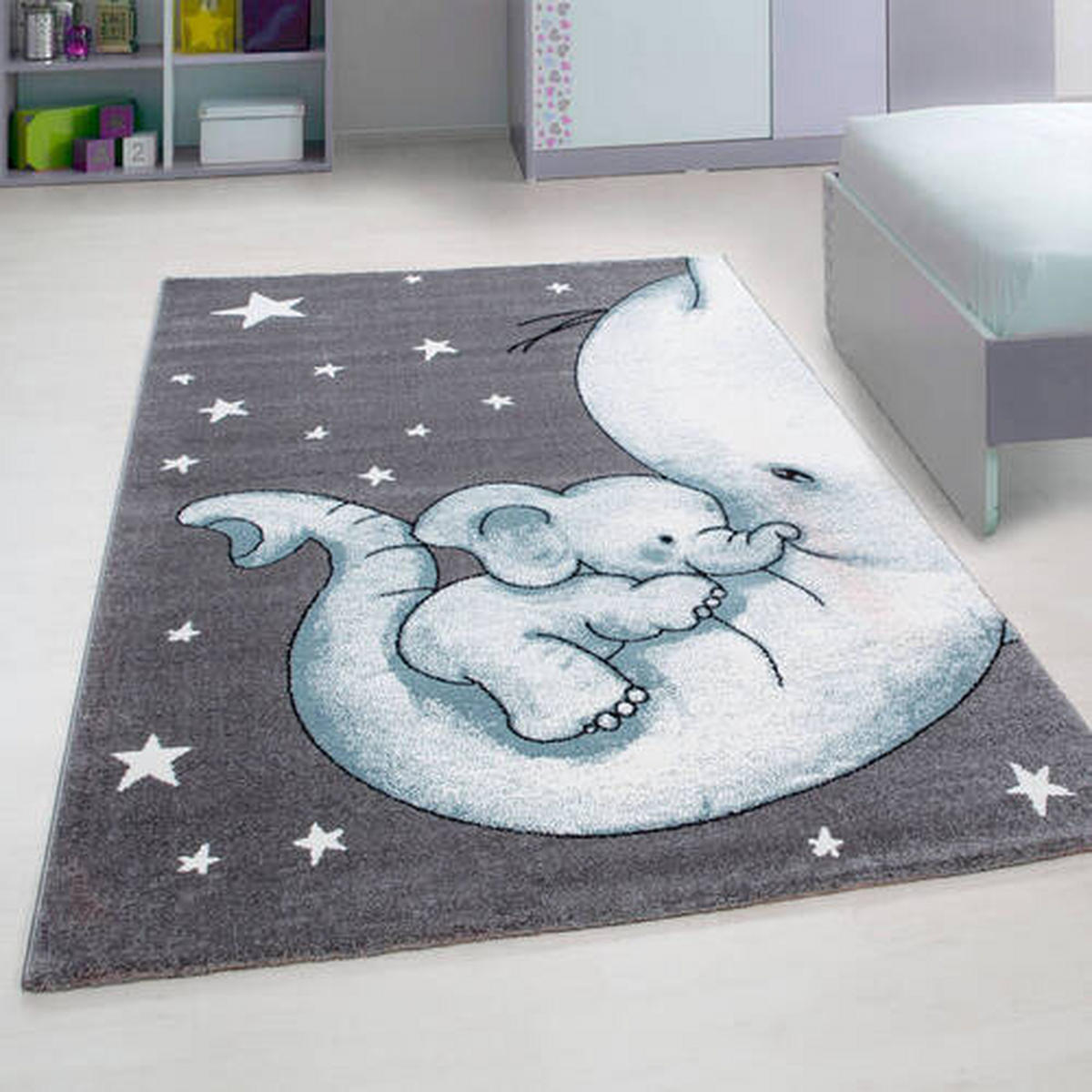 BARNMATTA 200/290 cm Kids  - blå, Trend, textil (200/290cm) - Ben'n'jen
