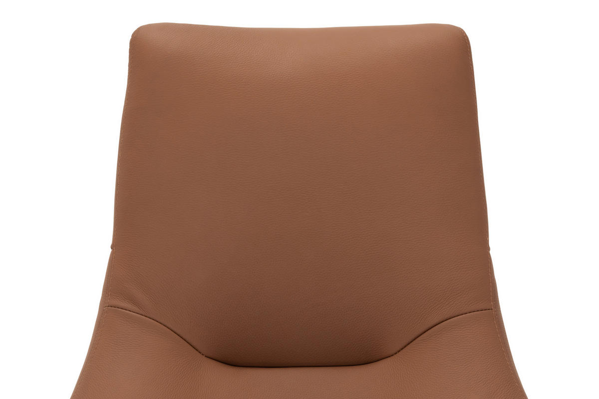 RELAXSESSEL Lederlook Echtleder    - Schwarz/Braun, KONVENTIONELL, Leder/Textil (70/111/86cm) - Livetastic
