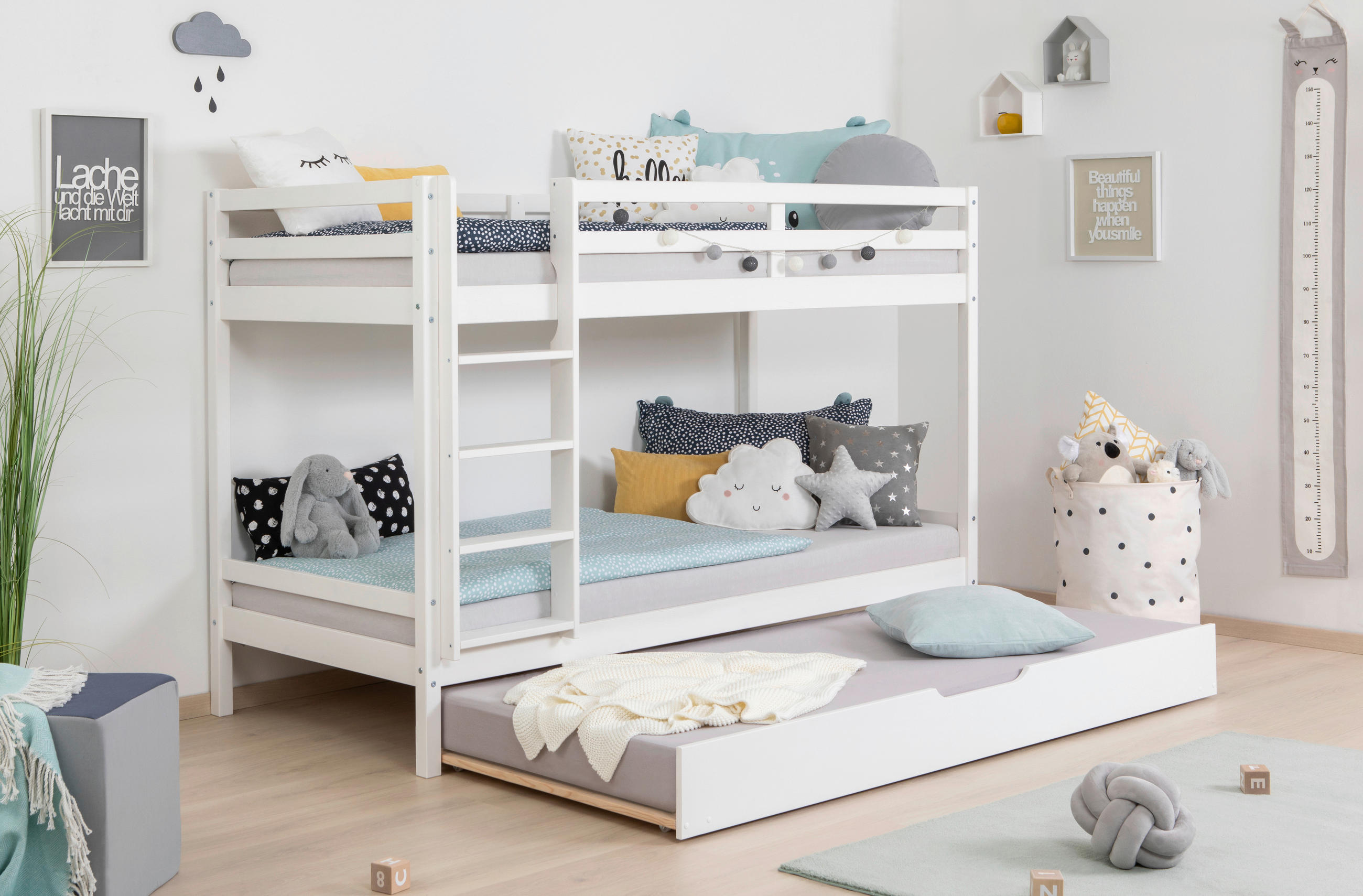 ETAGENBETT 90/200 cm Weiß  - Weiß, MODERN, Holz (90/200cm) - MID.YOU