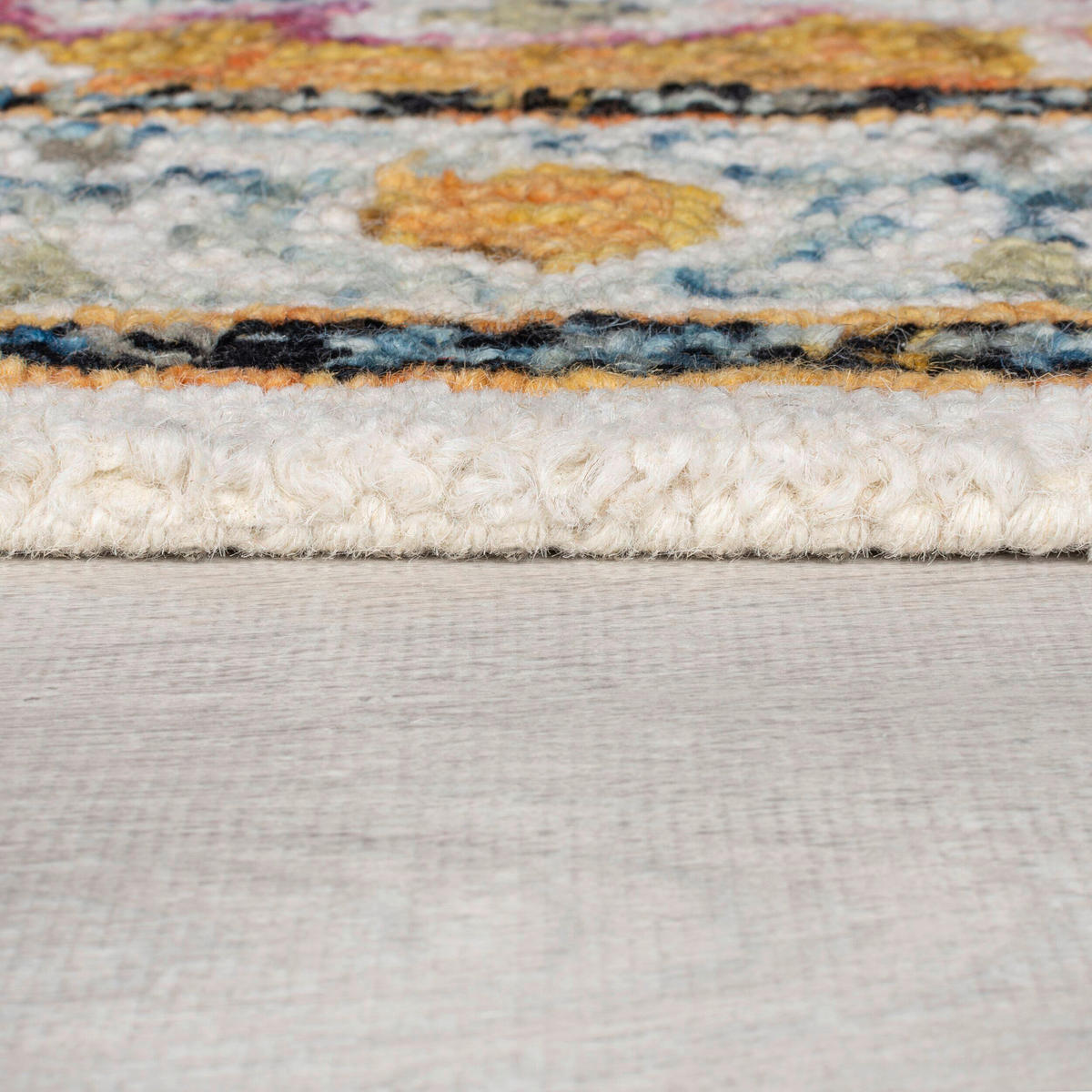 WOLLTEPPICH 120/170 cm Wool Loop Gelb  - Gelb, Basics, Textil (120/170cm)