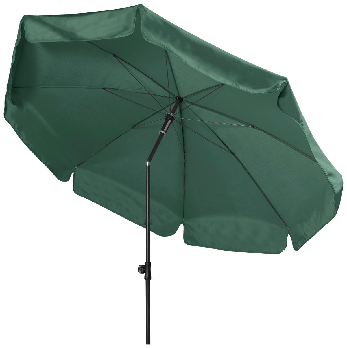 SLUNEČNÍK 200 cm - zelená/antracitová, Basics, kov/textil (200cm) - Ambia Garden