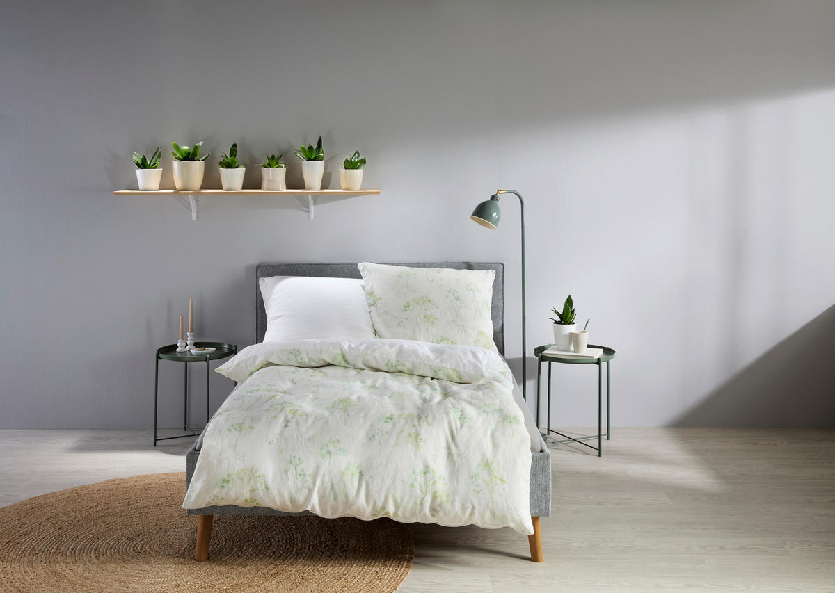 BETTWÄSCHE Provence cassis Leinenoptik 240/220 cm  - Multicolor, Design, Textil (240/220cm) - Fleuresse