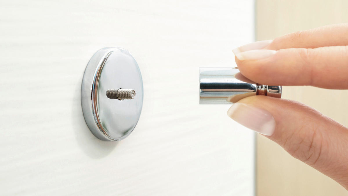 HANDTUCHHAKEN - Chromfarben, Trend, Metall (3,7/3,7/3,7cm) - Tesa