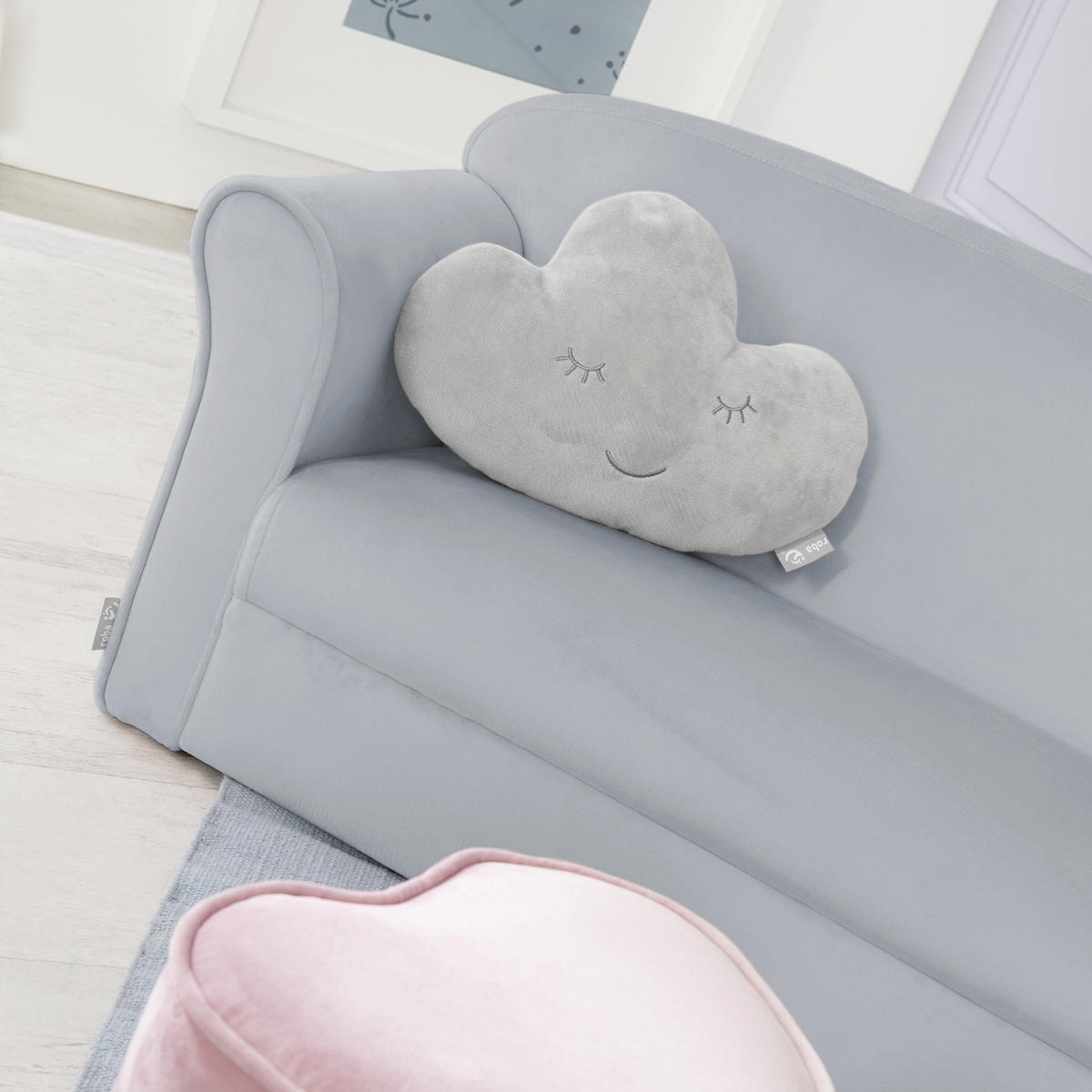 KINDERSOFA - Hellblau, Basics, Textil (78/43/39cm) - Roba