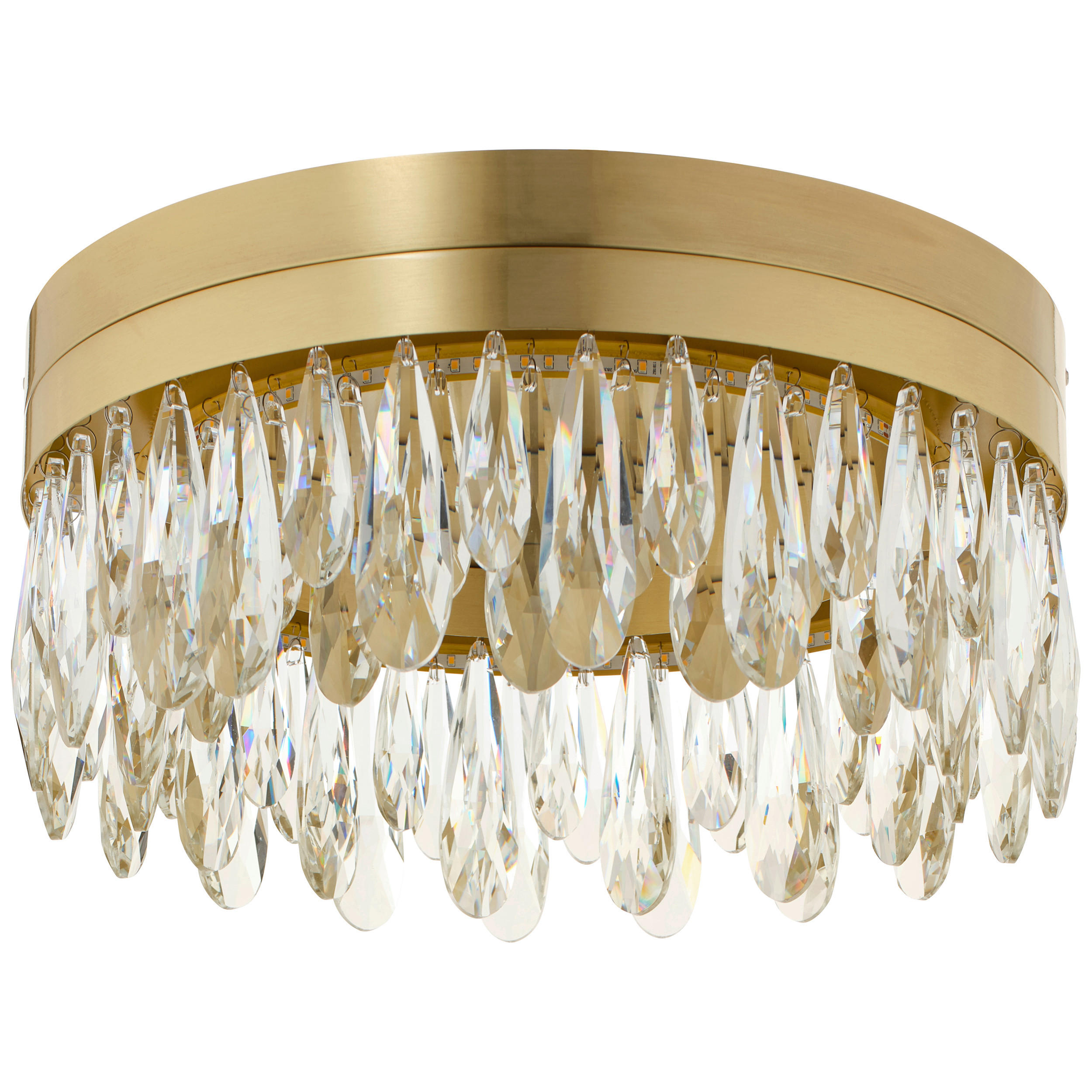 KRISTALL-DECKENLEUCHTE Celestia 40/25 cm   - Messingfarben, KONVENTIONELL, Glas/Metall (40/25cm) - Brilliant