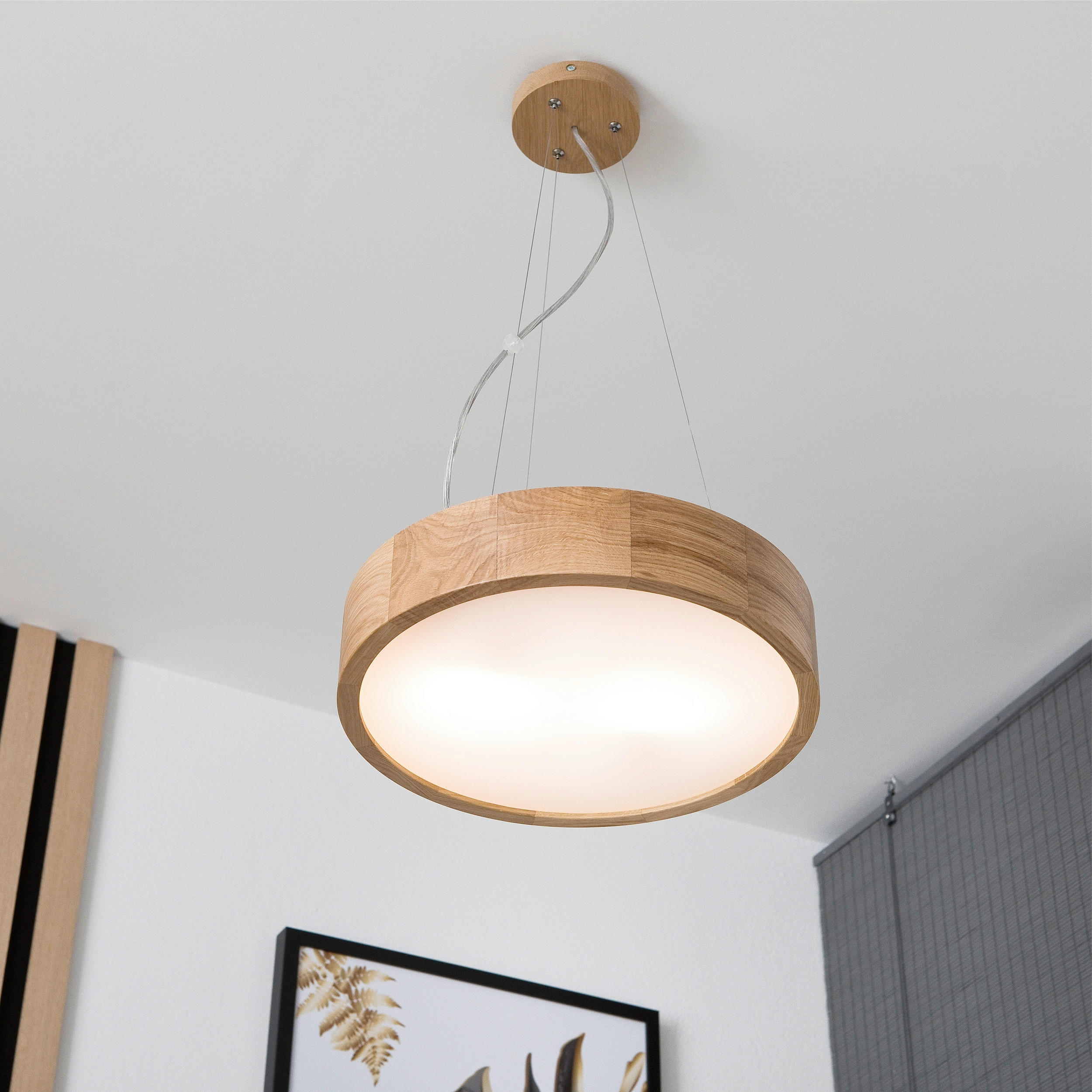 HÄNGELEUCHTE 37/80 cm  - Honigeiche, Natur, Holz (37/80cm)
