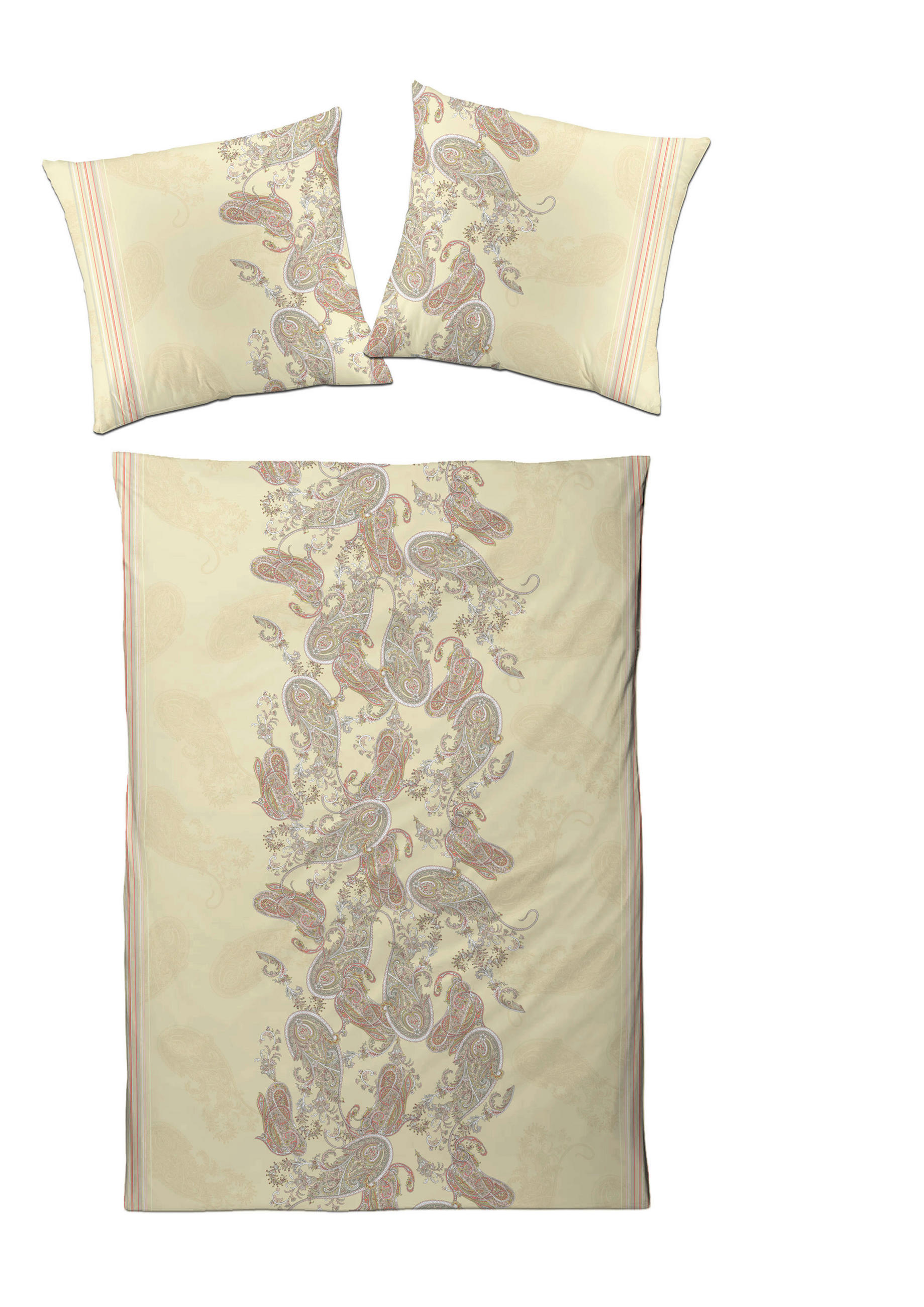 BETTWÄSCHE 2-teilig Atelier Makosatin 155/220 cm  - Gelb, Design, Textil (155/220cm) - Estella