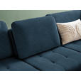 ECKSOFA in Struktur Blau  - Blau/Schwarz, Natur, Textil/Metall (288/233cm) - Valnatura