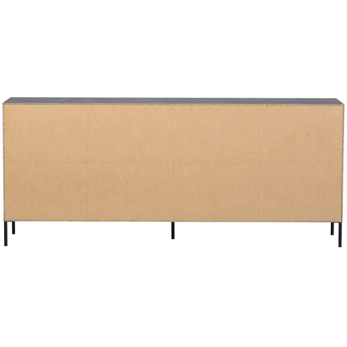 SIDEBOARD 200/85/44 cm  - Schwarz/Braun, Design, Holz/Metall (200/85/44cm) - Livetastic