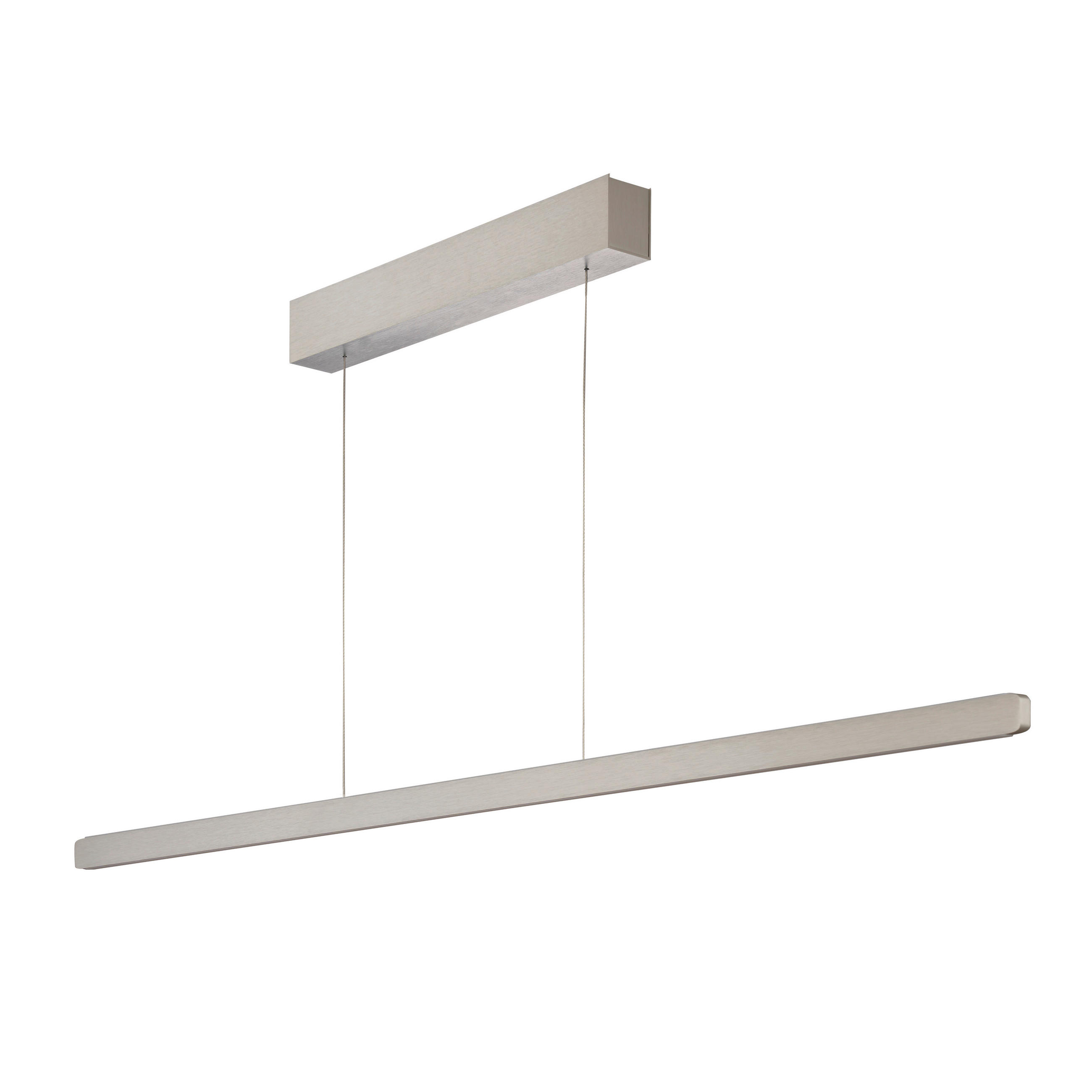 LED-HÄNGELEUCHTE Pendelleuchte 35/15 aufrecht Up/Down 145/1,5/3,5 cm   - Nickelfarben, Design, Metall (145/1,5/3,5cm) - Ambiente