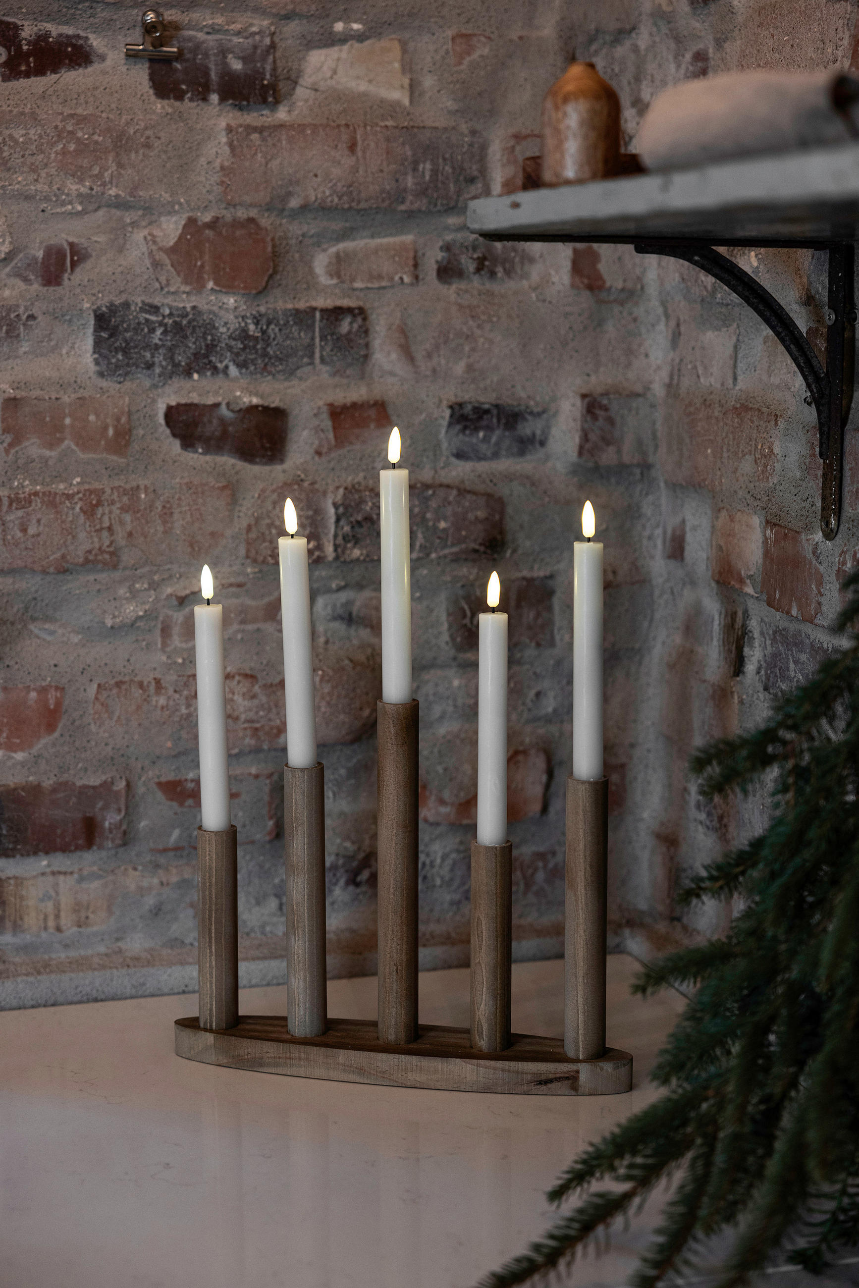 LED-DEKOLEUCHTE  - Braun, Basics, Holz (34,2/47/7cm) - Markslöjd