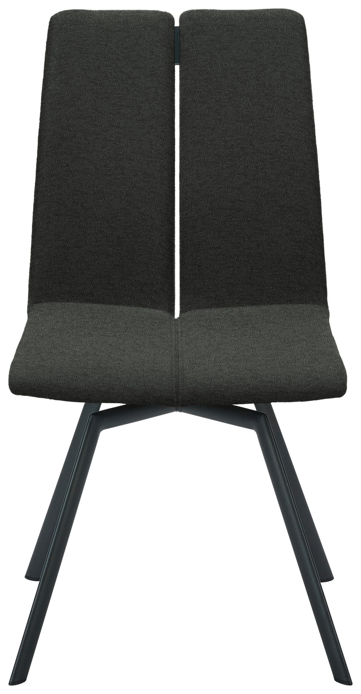 STUHL  Lederauswahl, Stoffauswahl, Typenauswahl Struktur  - Anthrazit/Grau, Design, Textil/Metall (50/92/64cm) - Venjakob