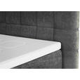 BOXSPRINGBETT 180/200 cm  in Dunkelgrau  - Eichefarben/Dunkelgrau, Design, Holz/Textil (180/200cm) - Esposa