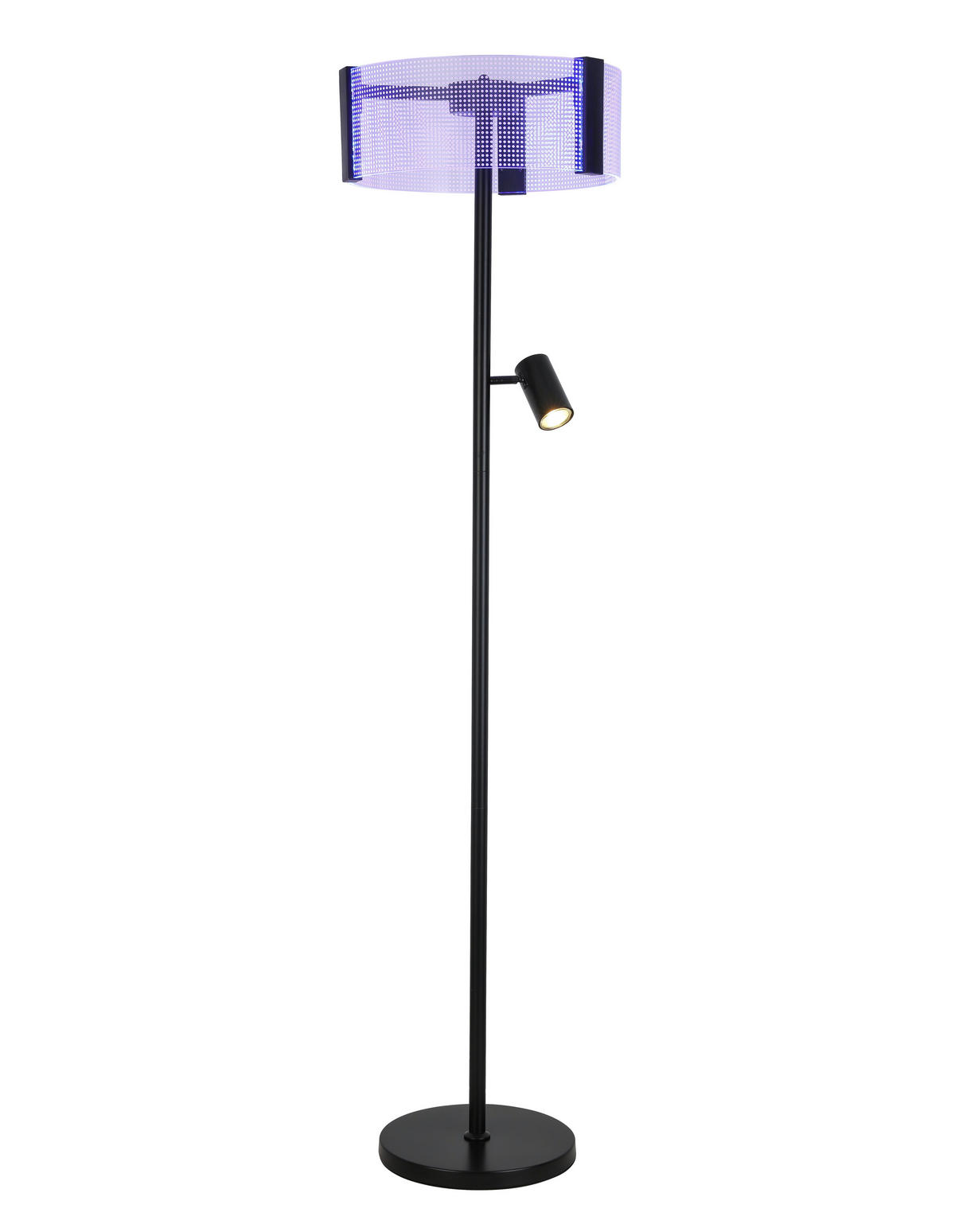 LED-STEHLEUCHTE 40/159 cm   - Transparent/Schwarz, Design, Kunststoff/Metall (40/159cm) - Novel