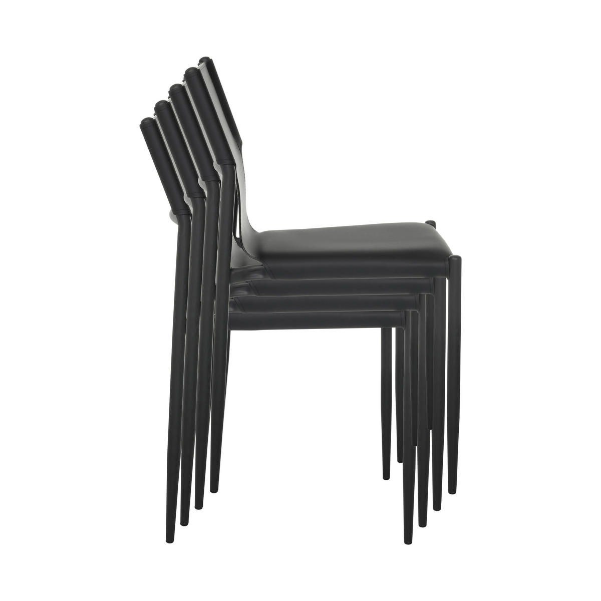 KONFERENČNÍ ŽIDLE - černá, Moderní, kov/kůže (44/82/52cm) - MID.YOU