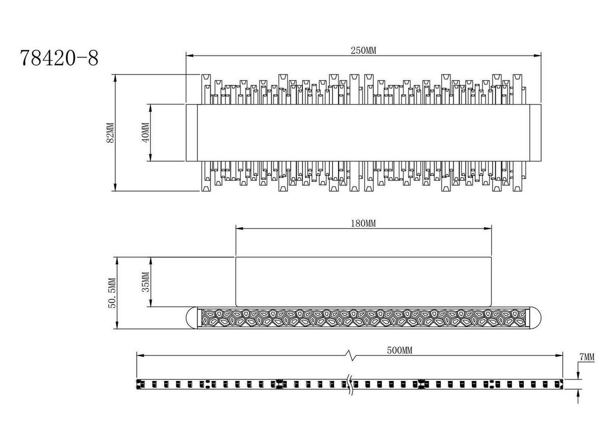 LED-WANDLEUCHTE 120/8/4 cm   - Klar/Schwarz, Design, Kunststoff/Metall (120/8/4cm) - Globo