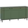 SIDEBOARD  in 160,2/81,8/37 cm  - Schwarz/Grün, MODERN, Holzwerkstoff/Kunststoff (160,2/81,8/37cm) - Carryhome