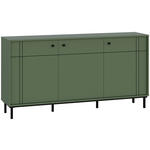 SIDEBOARD  in 160,2/81,8/37 cm  - Schwarz/Grün, MODERN, Holzwerkstoff/Kunststoff (160,2/81,8/37cm) - Carryhome