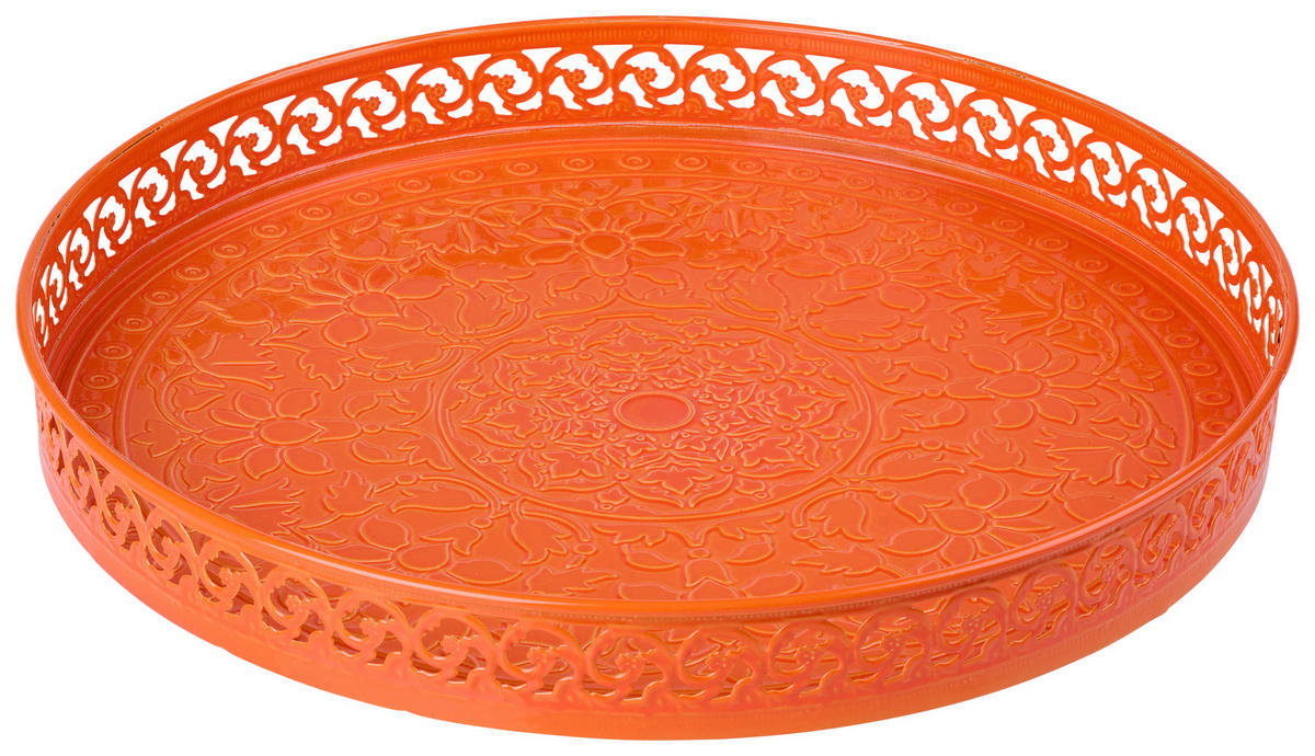 SERVIERTABLETT 31/3,75 cm    - Orange, Trend, Metall (31/3,75cm) - Ambia Home