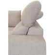 ECKSOFA Beige Chenille  - Beige/Schwarz, KONVENTIONELL, Textil/Metall (185/240cm) - Carryhome