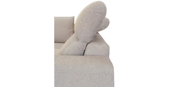 ECKSOFA Beige Chenille - Beige/Schwarz, KONVENTIONELL, Textil/Metall (185/240cm) - Carryhome