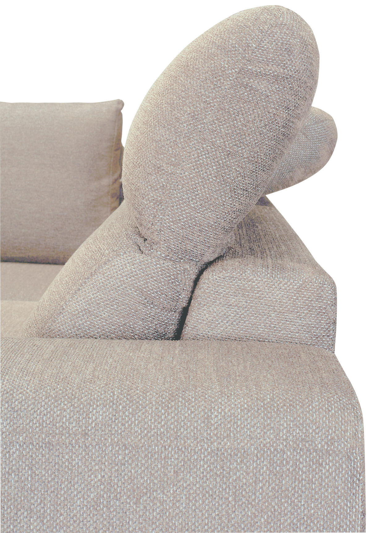 ECKSOFA Beige Chenille  - Beige/Schwarz, KONVENTIONELL, Textil/Metall (185/266cm) - Carryhome