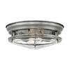 DECKENLEUCHTE Elstead Hadrian 30.5/11.7 cm   - Nickelfarben, LIFESTYLE, Glas/Metall (30.5/11.7cm) - Elstead Lighting