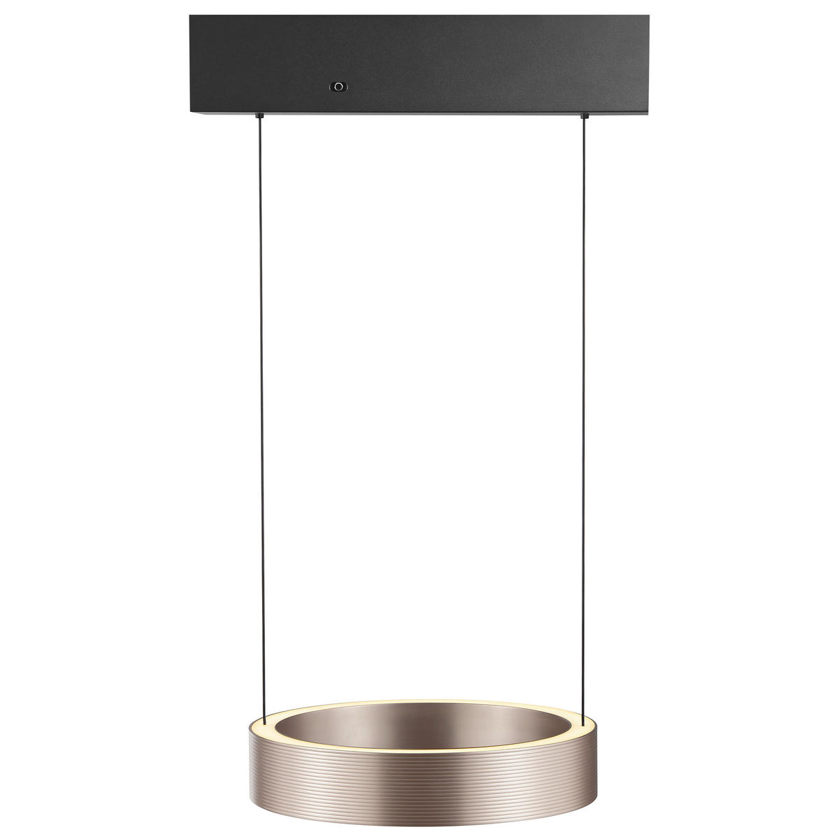 LED-PENDELLEUCHTE Axion 32/150/25 cm   - Schwarz/Braun, Design, Kunststoff/Metall (32/150/25cm) - Brilliant