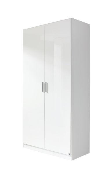 DREHTÜRENSCHRANK 91/197/54 cm 2-türig  - Alufarben/Weiß, KONVENTIONELL, Holzwerkstoff/Kunststoff (91/197/54cm) - Carryhome
