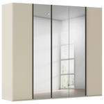 DREHTÜRENSCHRANK 251/223/61 cm,  in Champagner, 5-türig  - Champagner/Graphitfarben, Basics, Glas/Holzwerkstoff (251/223/61cm) - Novel