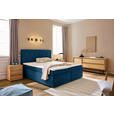 BOXSPRINGBETT 180/200 cm  in Blau  - Blau/Schwarz, Design, Kunststoff/Textil (180/200cm) - Xora