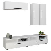 WOHNWAND  in Weiß  190/200/40 cm  - Schwarz/Weiß, MODERN, Holzwerkstoff/Kunststoff (190/200/40cm) - MID.YOU