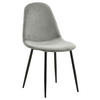 STOLSET 2 styck stål sammet  - grå/svart, Design, metall/textil (42,5/88/53cm) - Livetastic