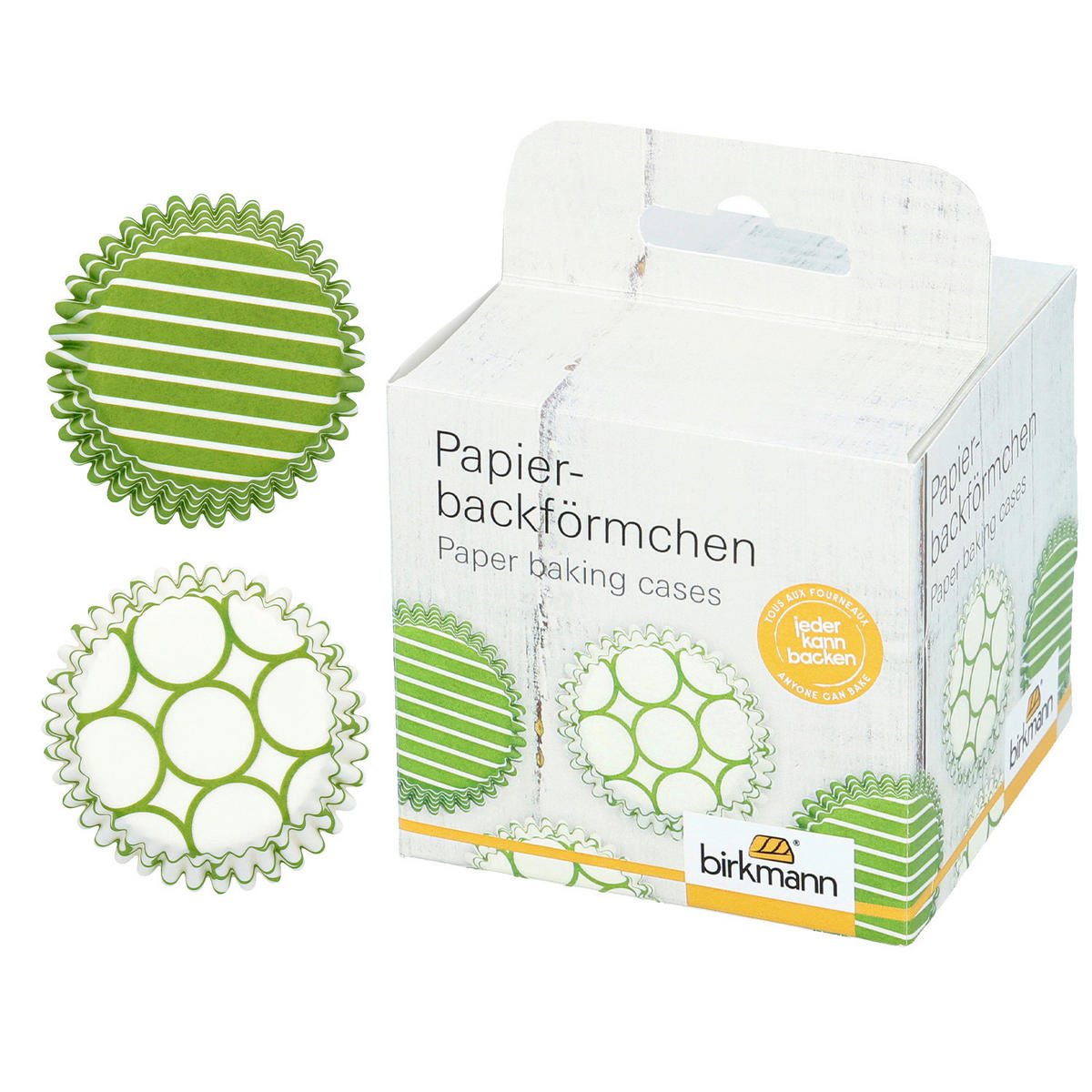 PAPIERFÖRMCHEN  - Grün, Basics, Papier (7/3,2/7cm) - Birkmann