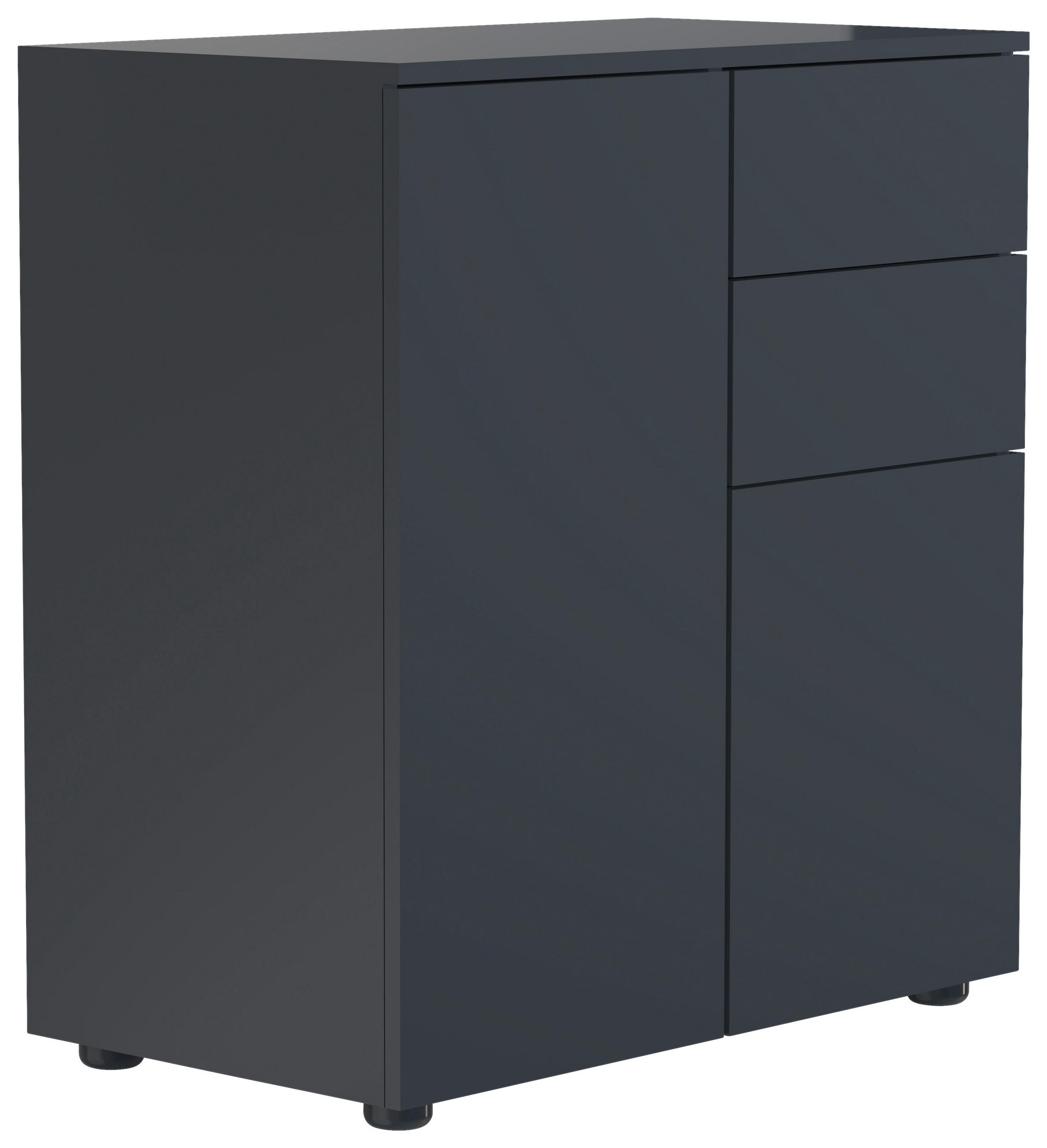 KOMMODE , 70/77/39 cm, 2 Schublade(n)  - Anthrazit, MODERN, Holzwerkstoff/Kunststoff (70/77/39cm) - MID.YOU