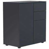 KOMMODE , 70/77/39 cm, 2 Schublade(n)  - Anthrazit, MODERN, Holzwerkstoff/Kunststoff (70/77/39cm) - MID.YOU