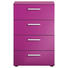 KOMMODE Lila - Lila/Alufarben, Design (50/79/41cm) - Xora