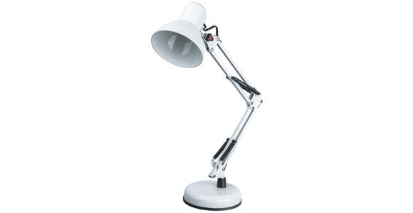 SCHREIBTISCHLEUCHTE 40/15/59 cm - Weiß, Basics, Kunststoff/Metall (40/15/59cm) - Novel